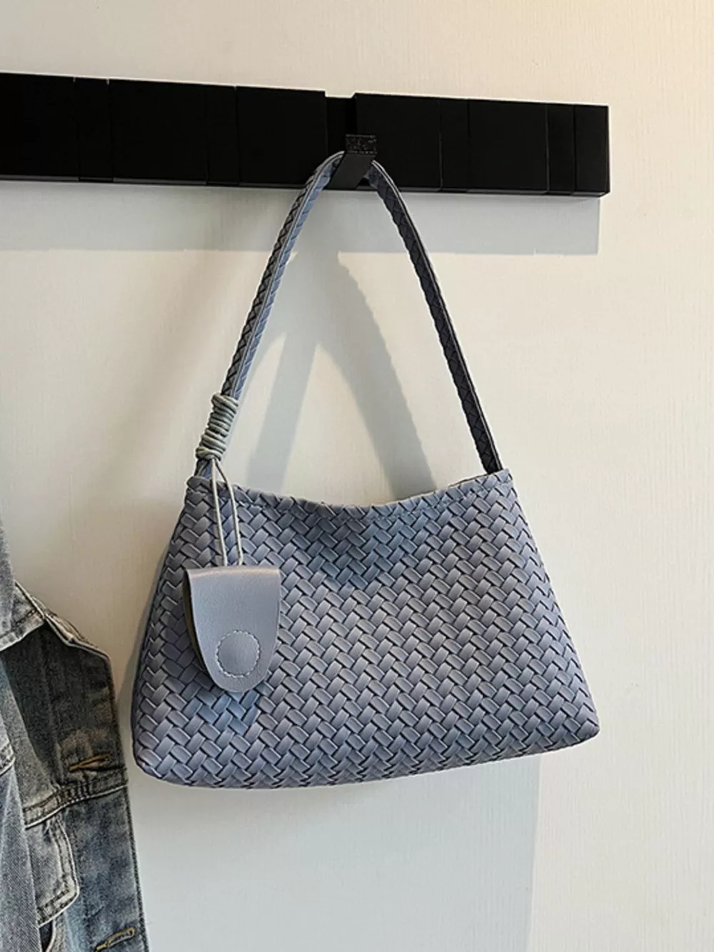 Woven Lightweight Shoulder Bag, image 6