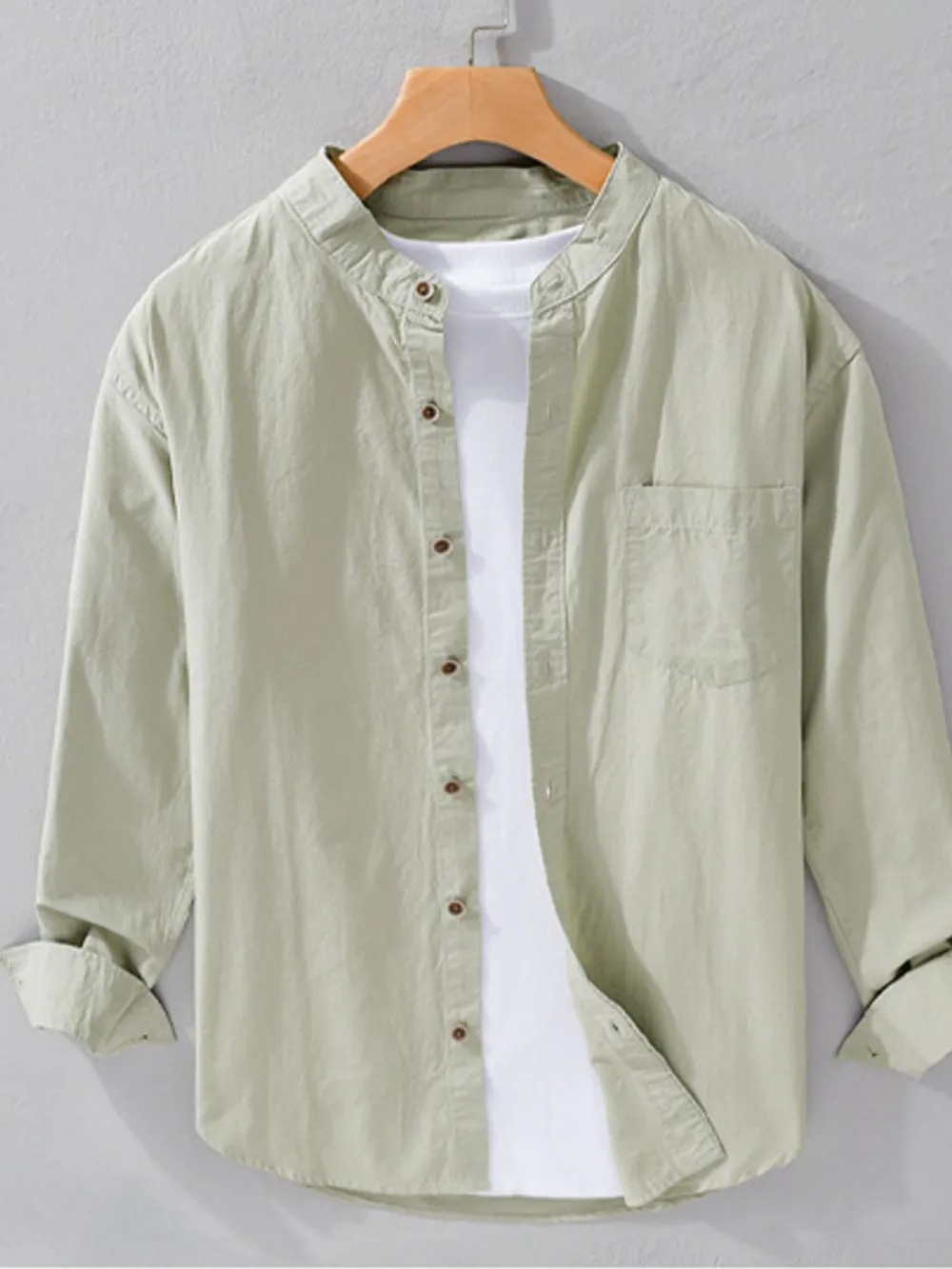 Men's Plus Size Button Up Long Sleeve Shirt, image 9