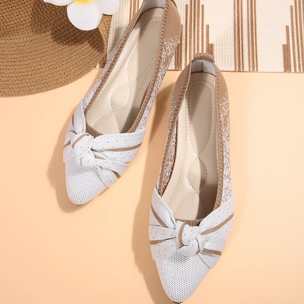 Contrast Point Toe Flats Slip-Ons, image 7