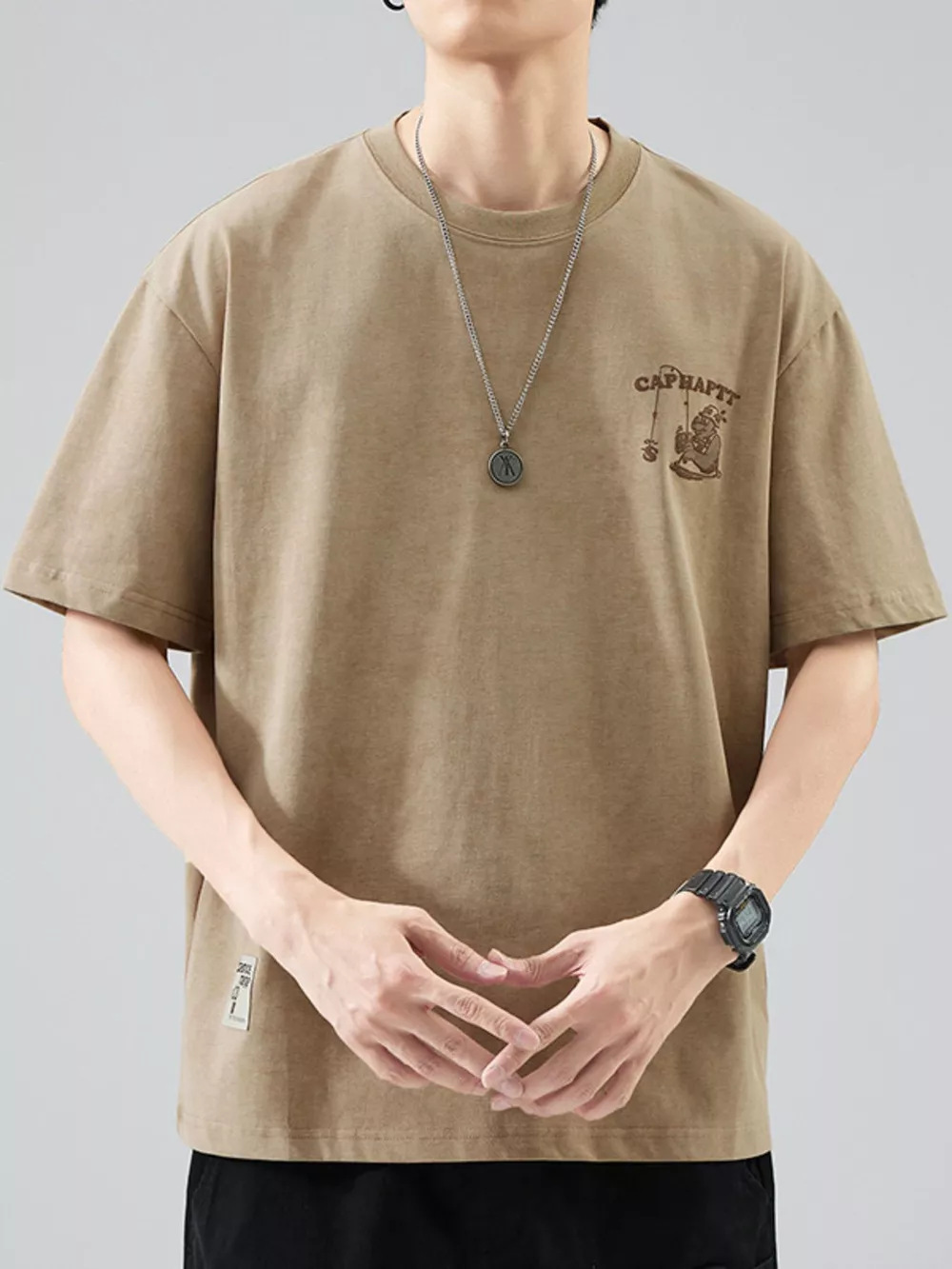 Men's Plus Size Oversized Round Neck Graphic T-Shirt, image 11