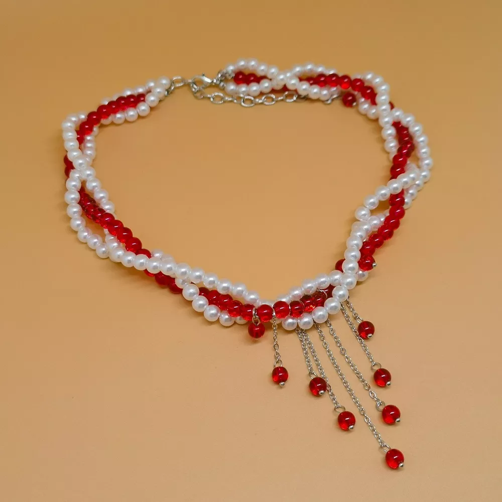 Twisted Bead Tassel Necklace, image 9