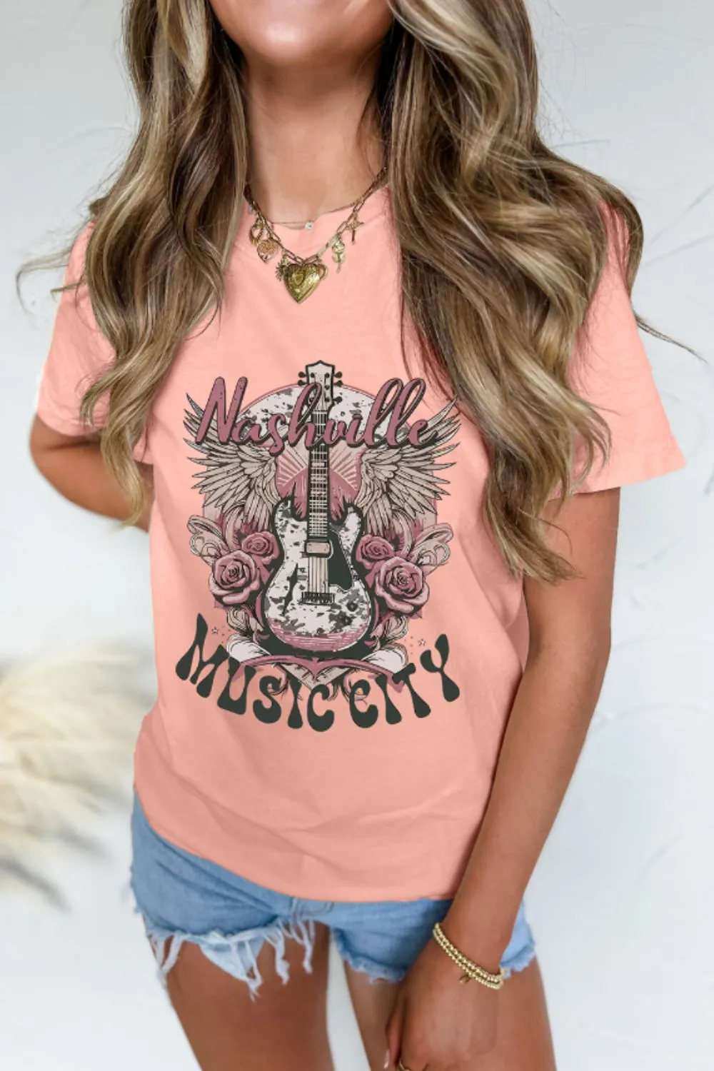 Graphic Round Neck Short Sleeve T-Shirt, image 3