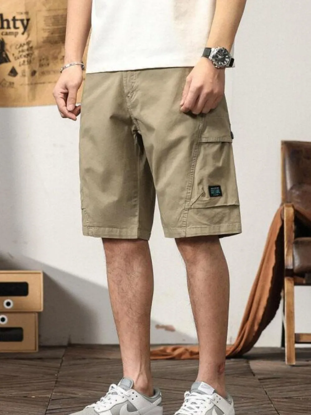 Men's Loose Fit Cargo Shorts, image 6