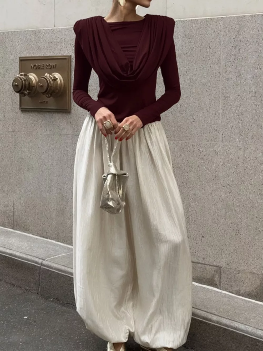 Ruched Long Sleeve T-Shirt, image 5