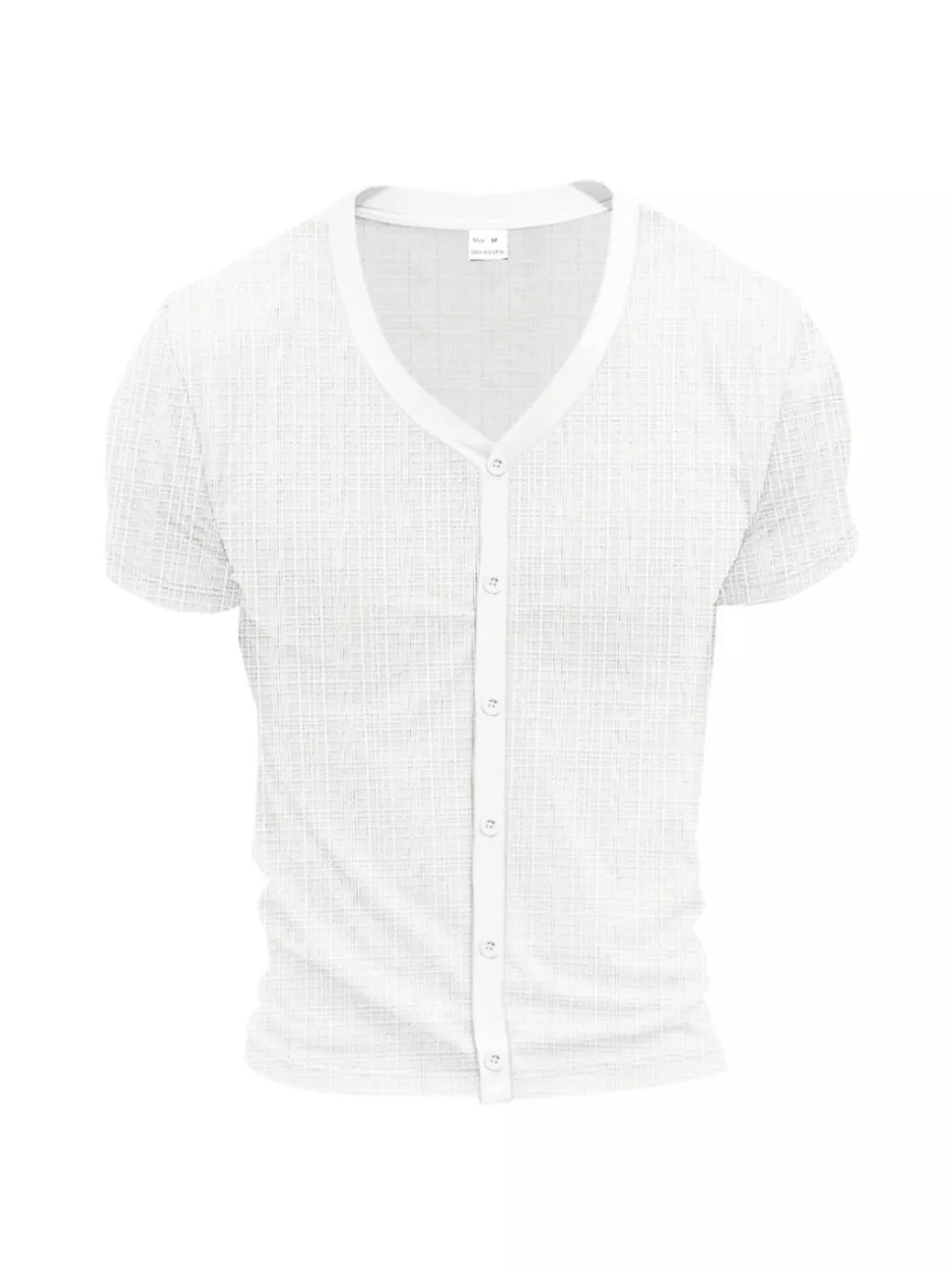 Men's Full Size V-Neck Button-Down Top Plus Size, image 10