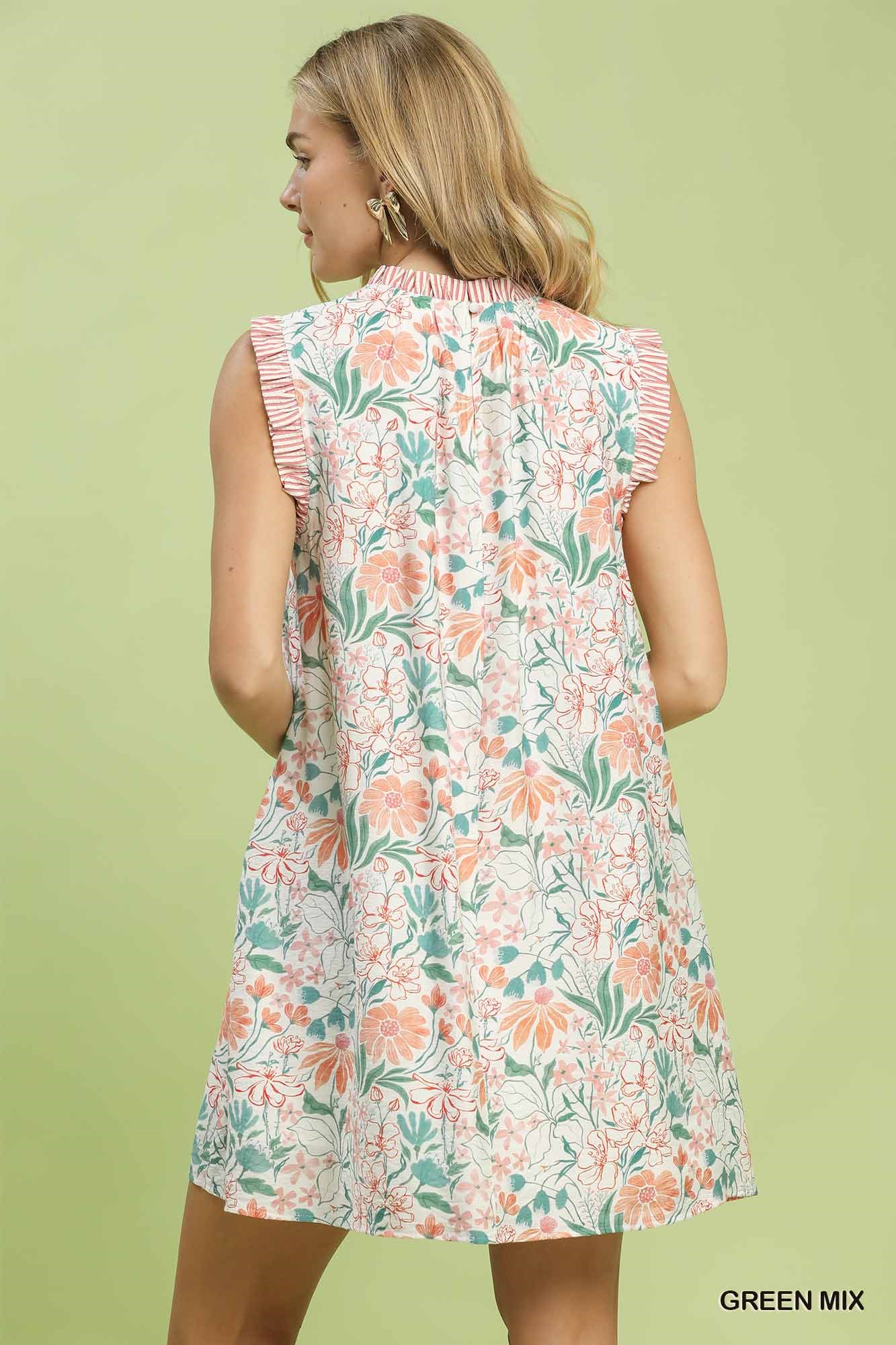 Floral Print Babydoll Dress, image 3