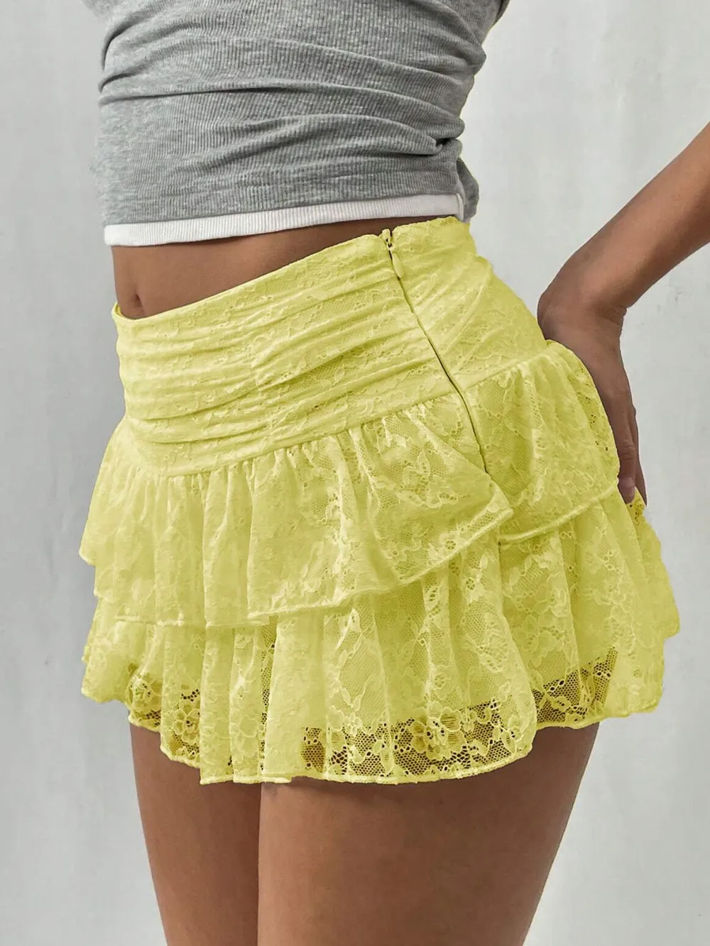 Lace Layered Mini Skirt, image 22
