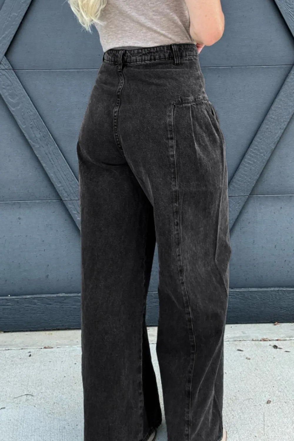 High Rise Wide Leg Jeans with Pockets, image 5