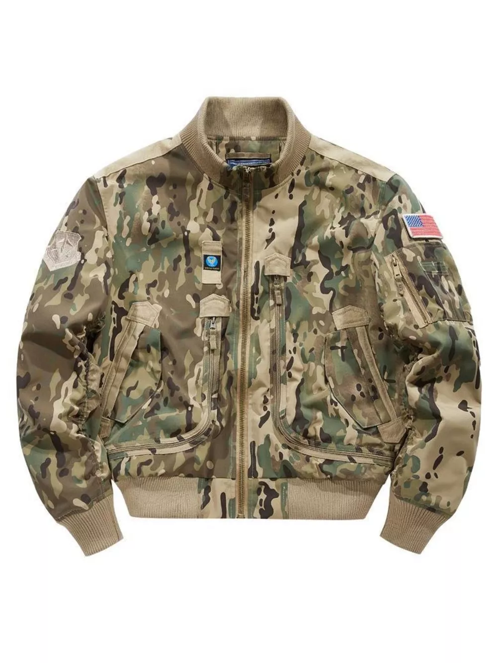 Men's Plus Size Zip Up Long Sleeve Jacket, image 4