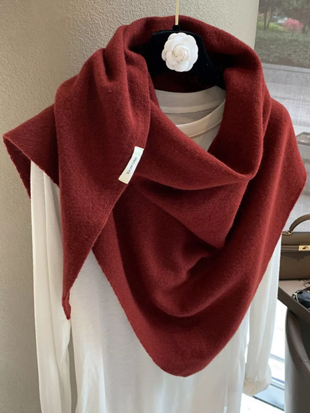 100% Wool Knit Scarf Shawl, image 5
