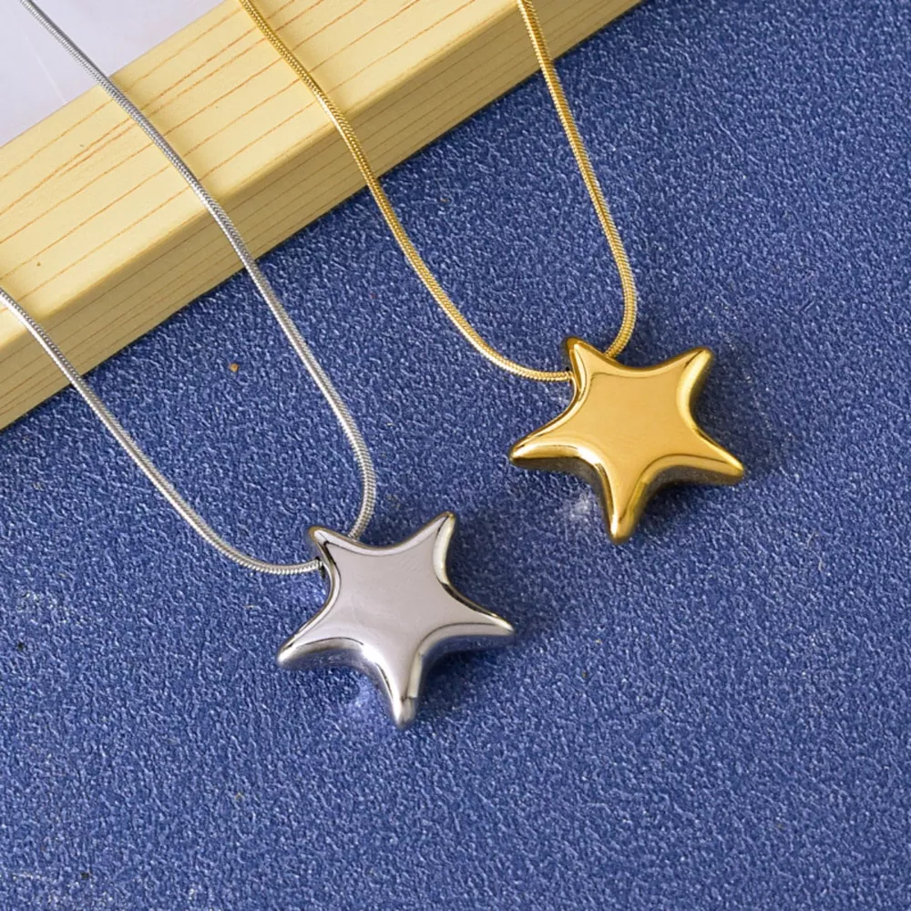Titanium Steel Star Pendant Necklace, image 2