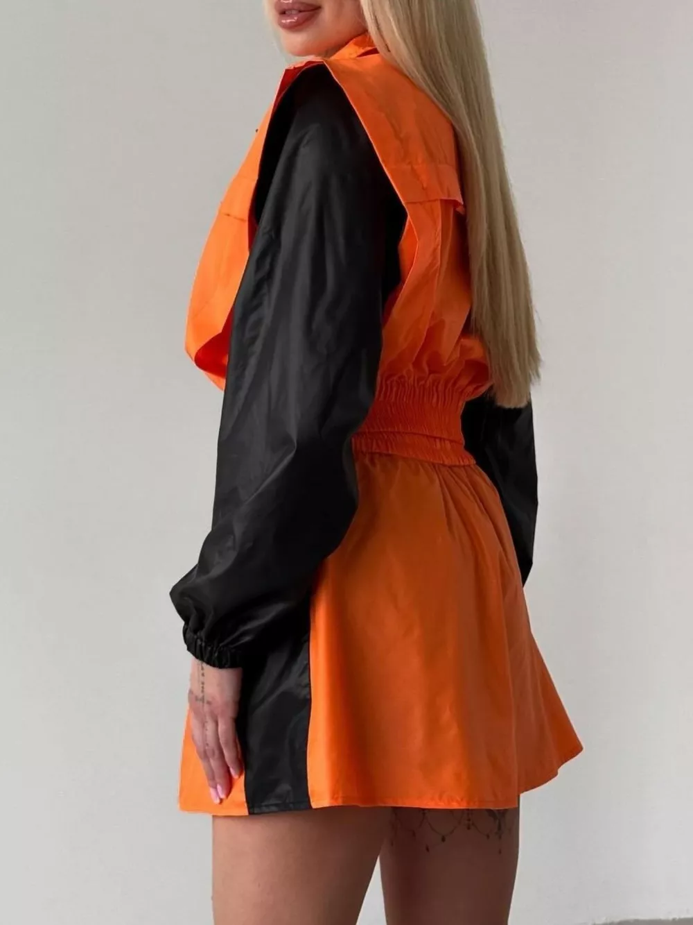 Color-Block Cropped Jacket and Skort Set, image 14