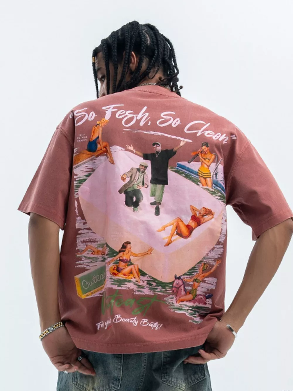 Men's Washed Graphic Oversized T-Shirt, image 4