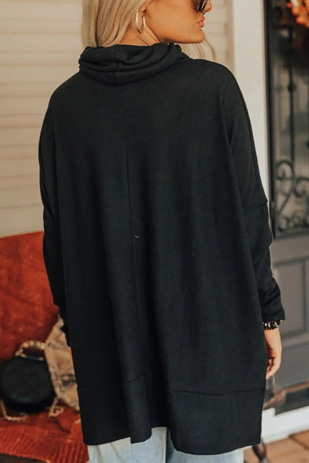 Valentine’s Day Heart Patched Turtleneck Long Sleeve Top, image 4