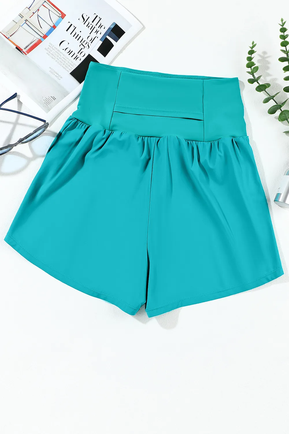 Pocketed High Waist Swim Shorts, image 10