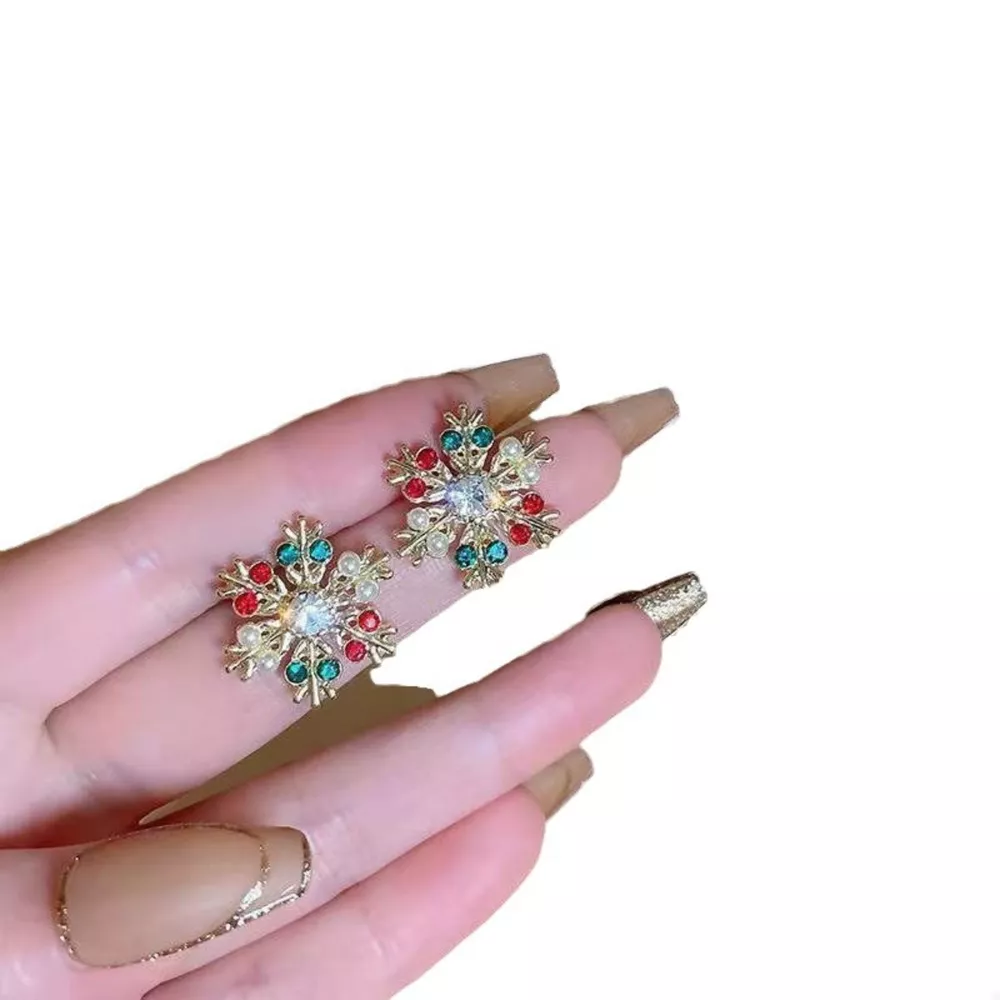 18K Gold-Plated Snowflake Stud Earrings, image 6