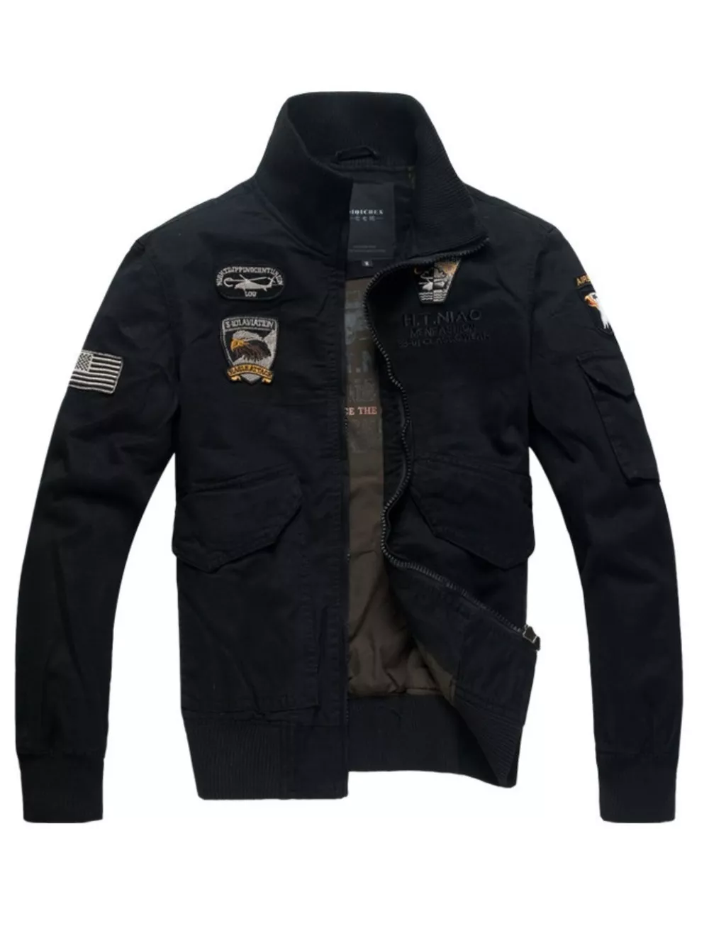 Men's Plus Size Zip Up Long Sleeve Jacket