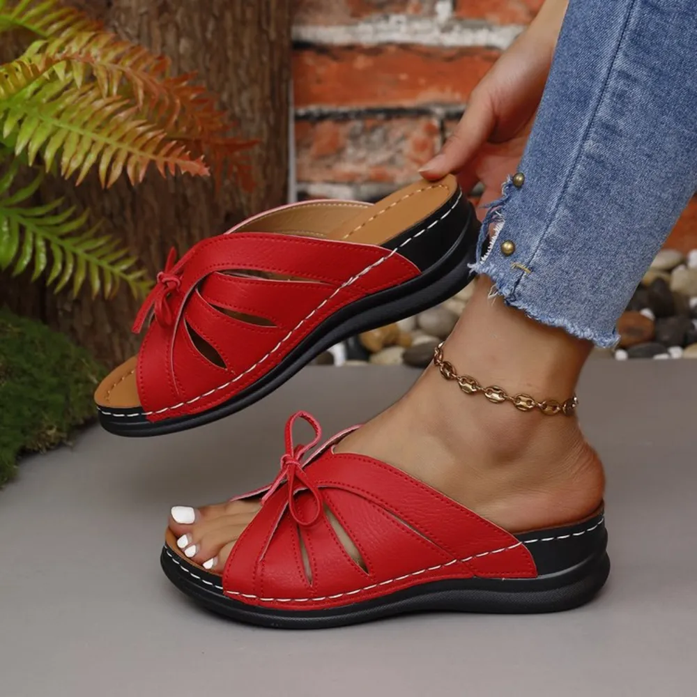 Tied Open Toe Low Heel Sandals, image 12
