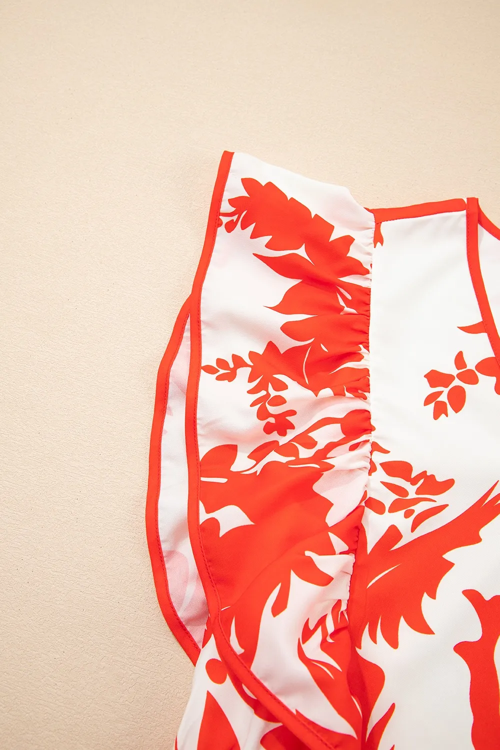Floral V-Neck Summer Midi Dress, image 9