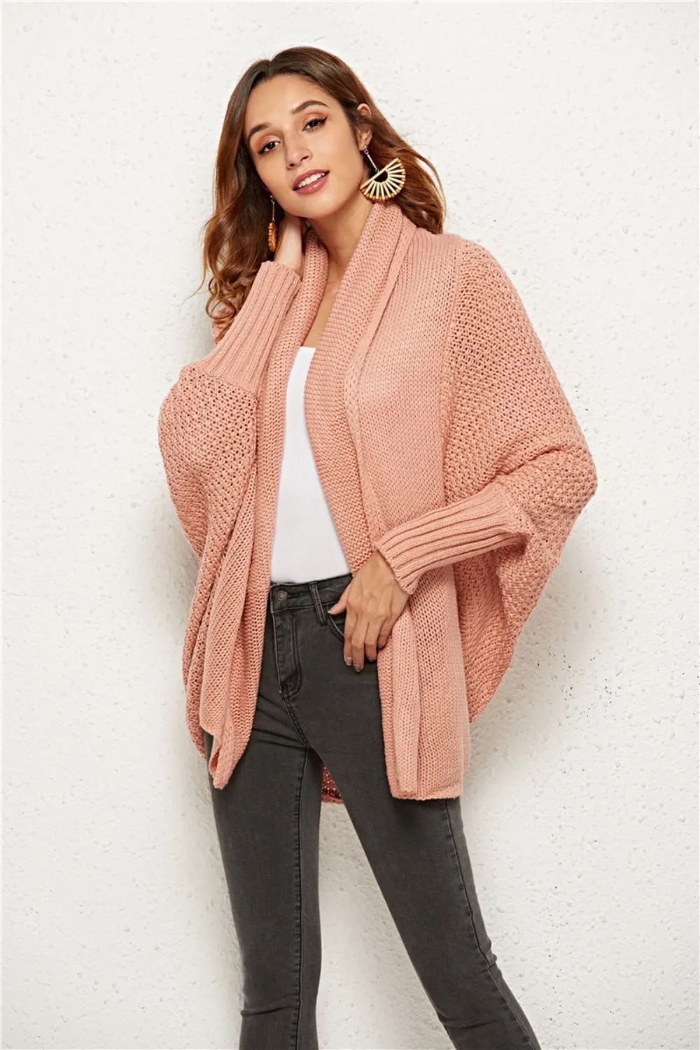 Open Front Batwing Sleeve Cardigan, image 6