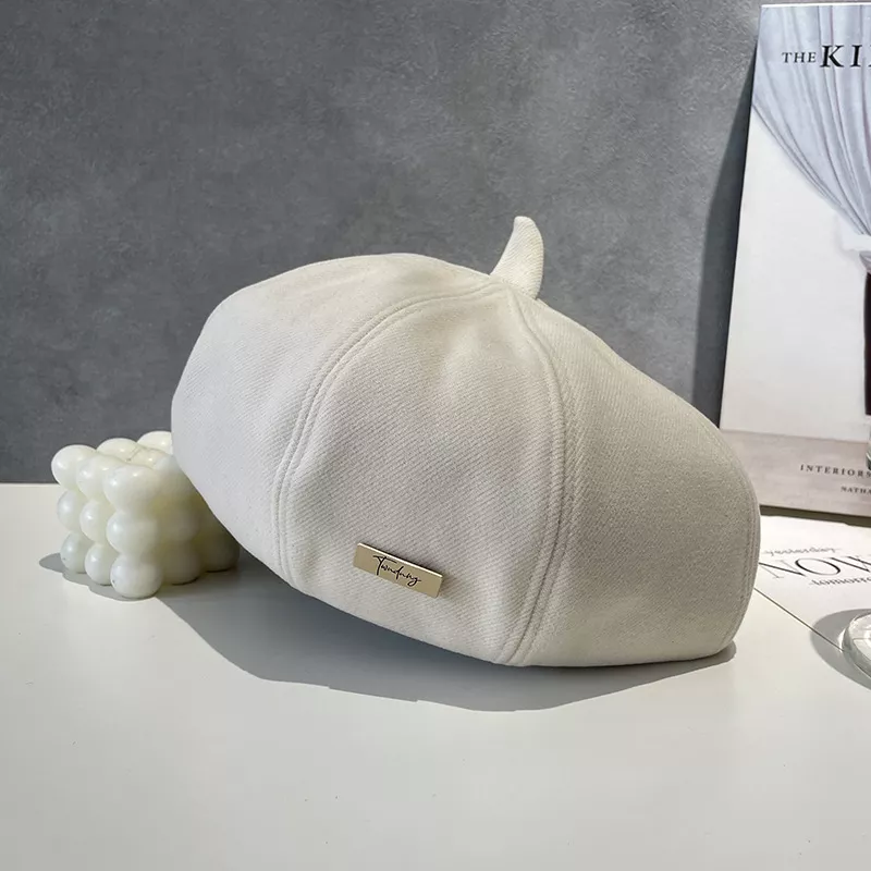 Classic Solid Color Beret Hat, image 7