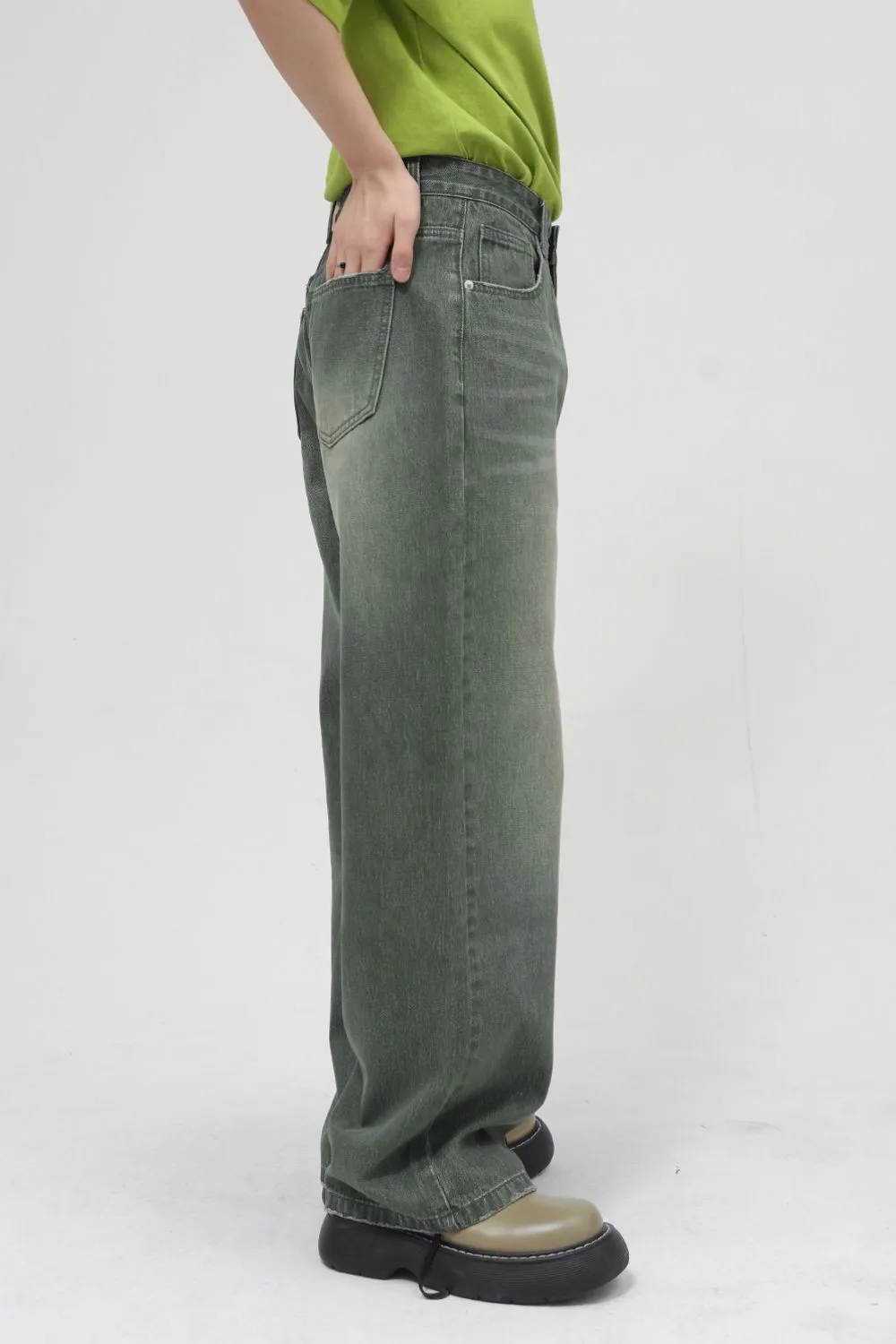 Men's Wide Straight Leg Jeans, image 4