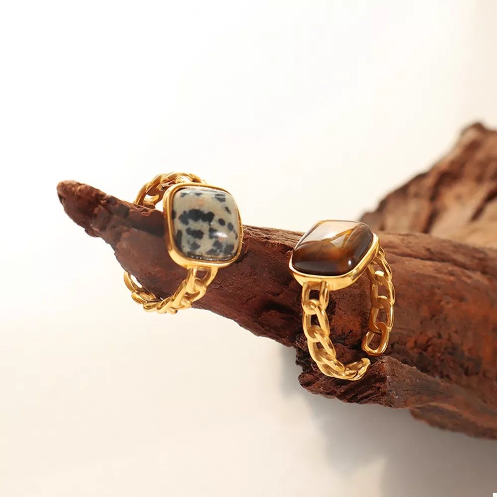 Tiger's Eye 18K Gold-Plated Ring, image 5