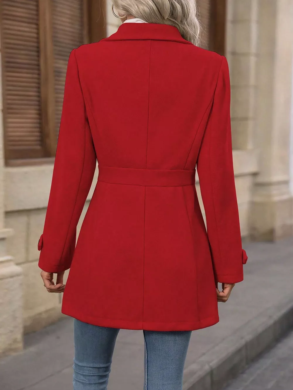 Collared Neck Button Up Coat, image 10