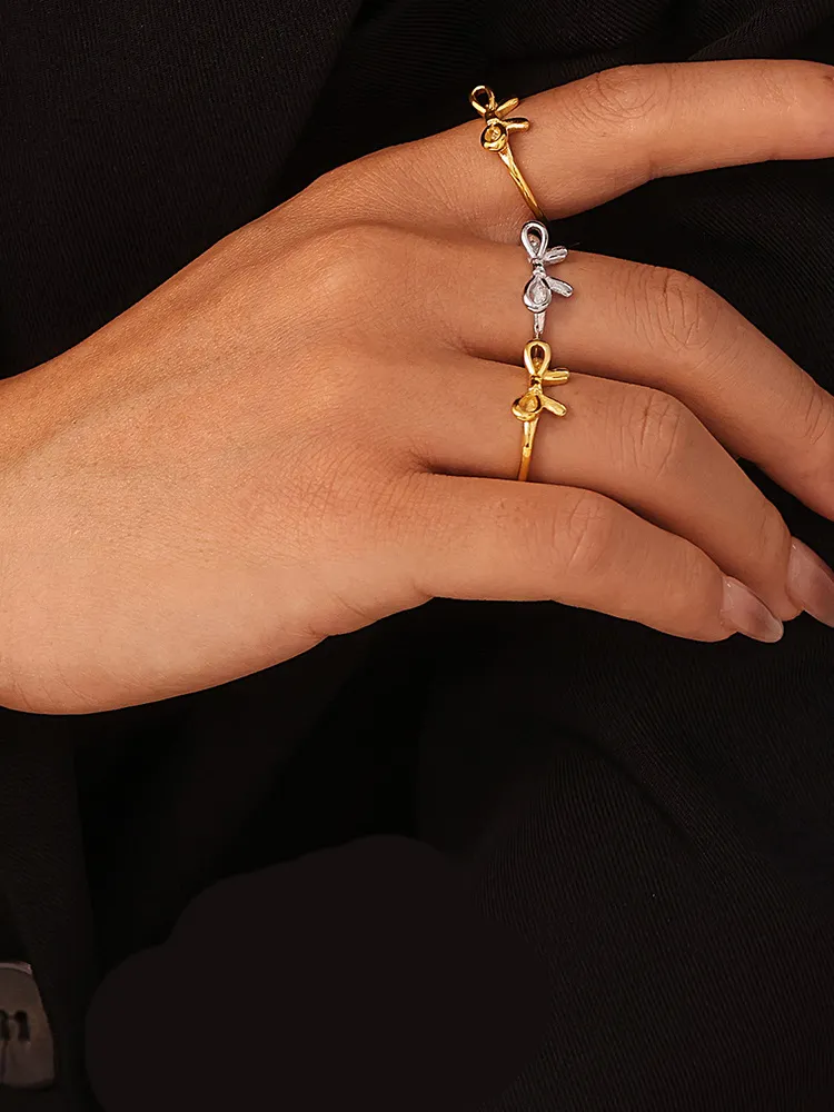 Stainless Steel Bow Ring, image 4