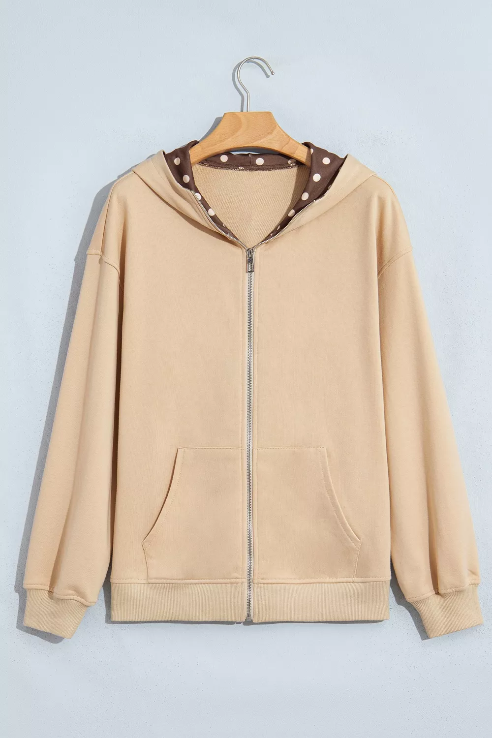 Polka Dot Zip-Up Hoodie, image 3