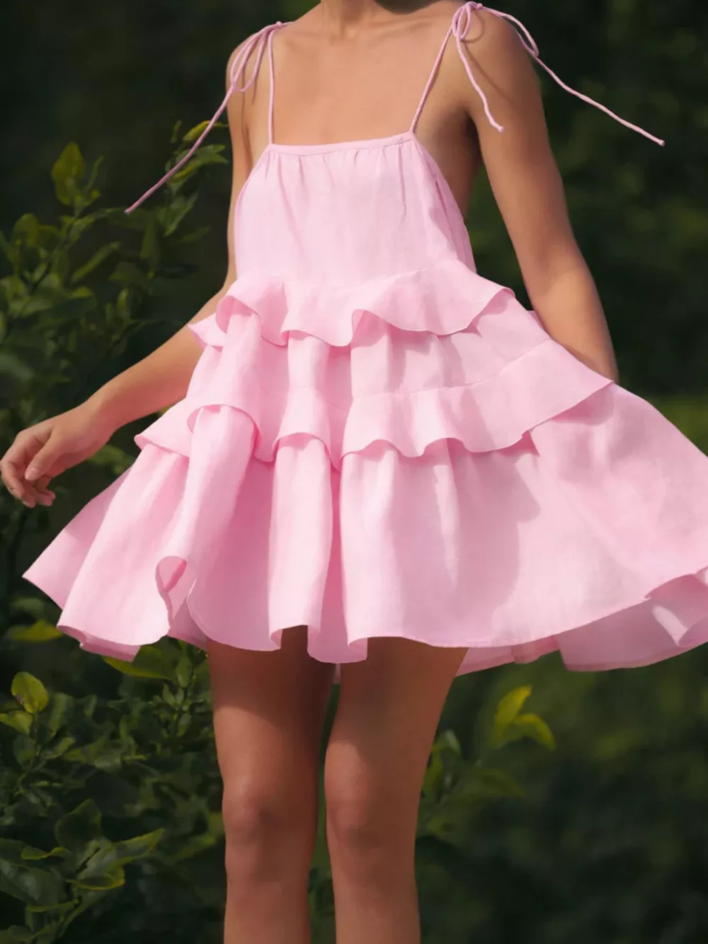 Ruffled Tie Shoulder Mini Dress, image 14