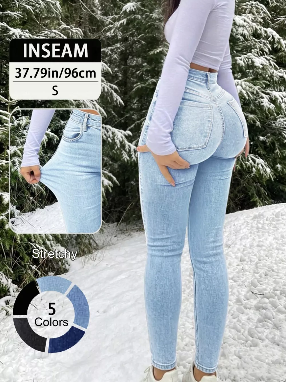 High-Waisted Skinny Jeans, image 8
