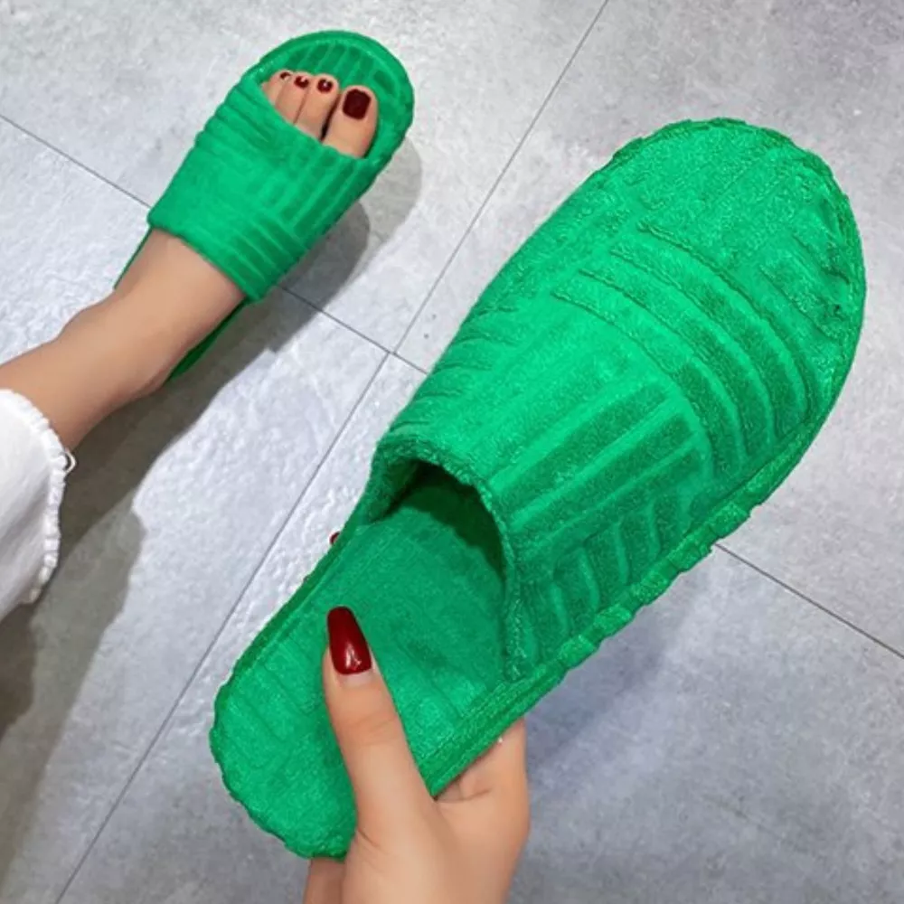Open-Toe Platform Slippers, image 6