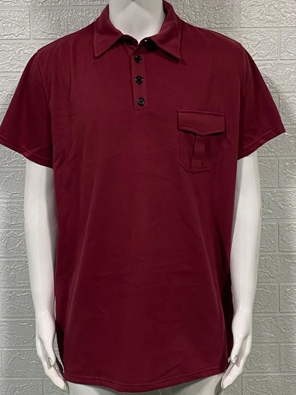 Men's Full Size Collared Neck Short Sleeve Polo Plus Size, image 7