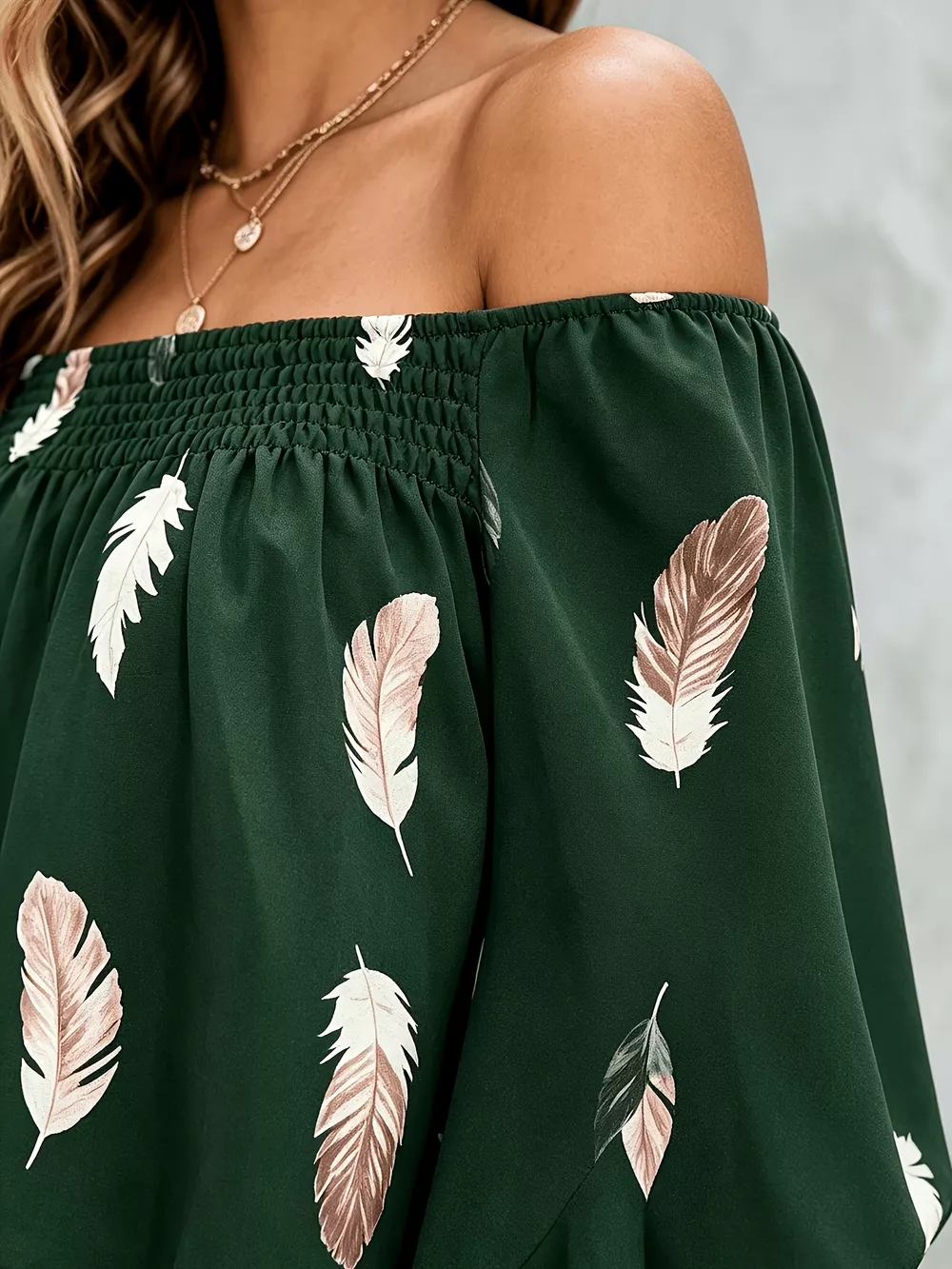 Printed Off Shoulder Blouse, image 14