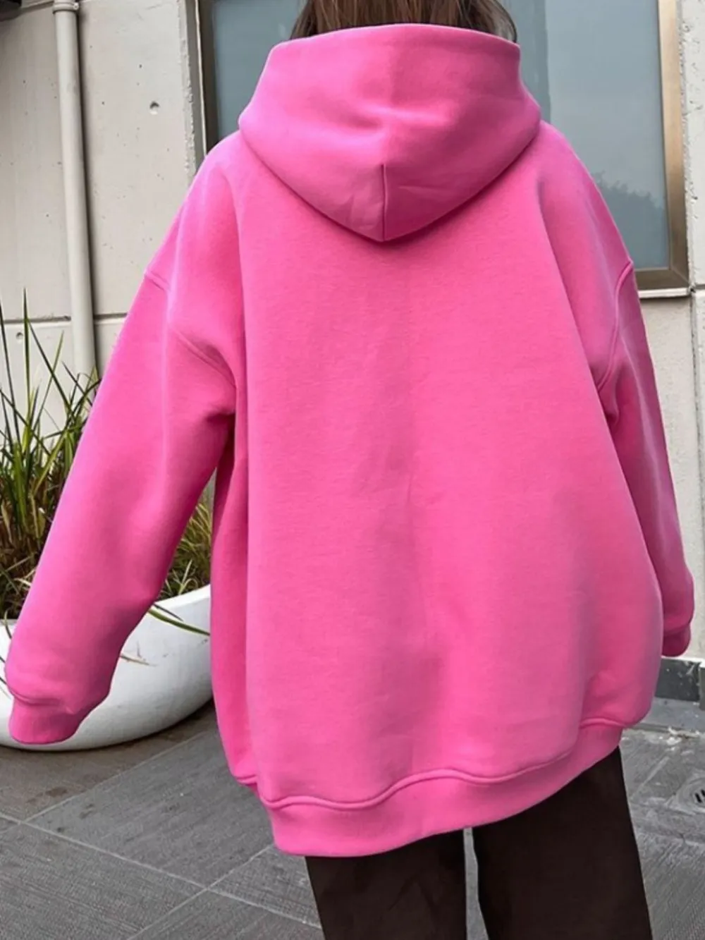 Pocketed Dropped Shoulder Long Sleeve Hoodie, image 7