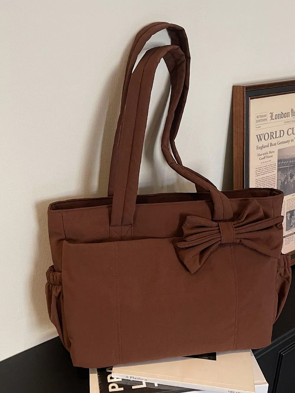 Bow Accent Tote Bag, image 9