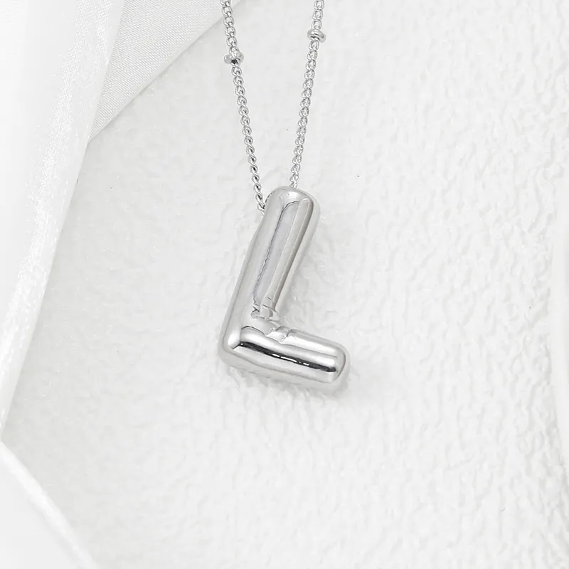 Copper Bubble Letter Pendant Necklace, image 14