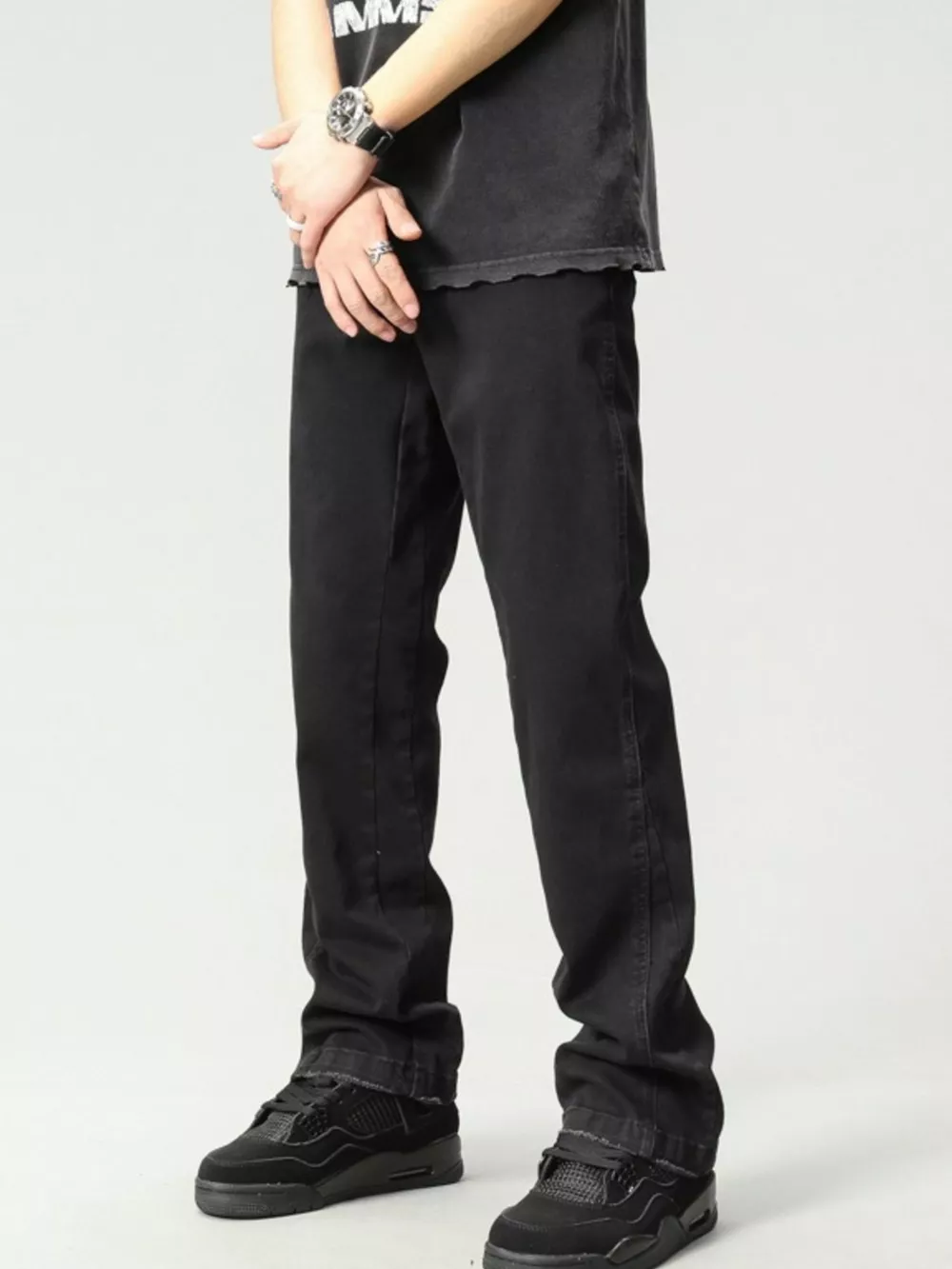 Men's Washed Loose Fit Jeans, image 3