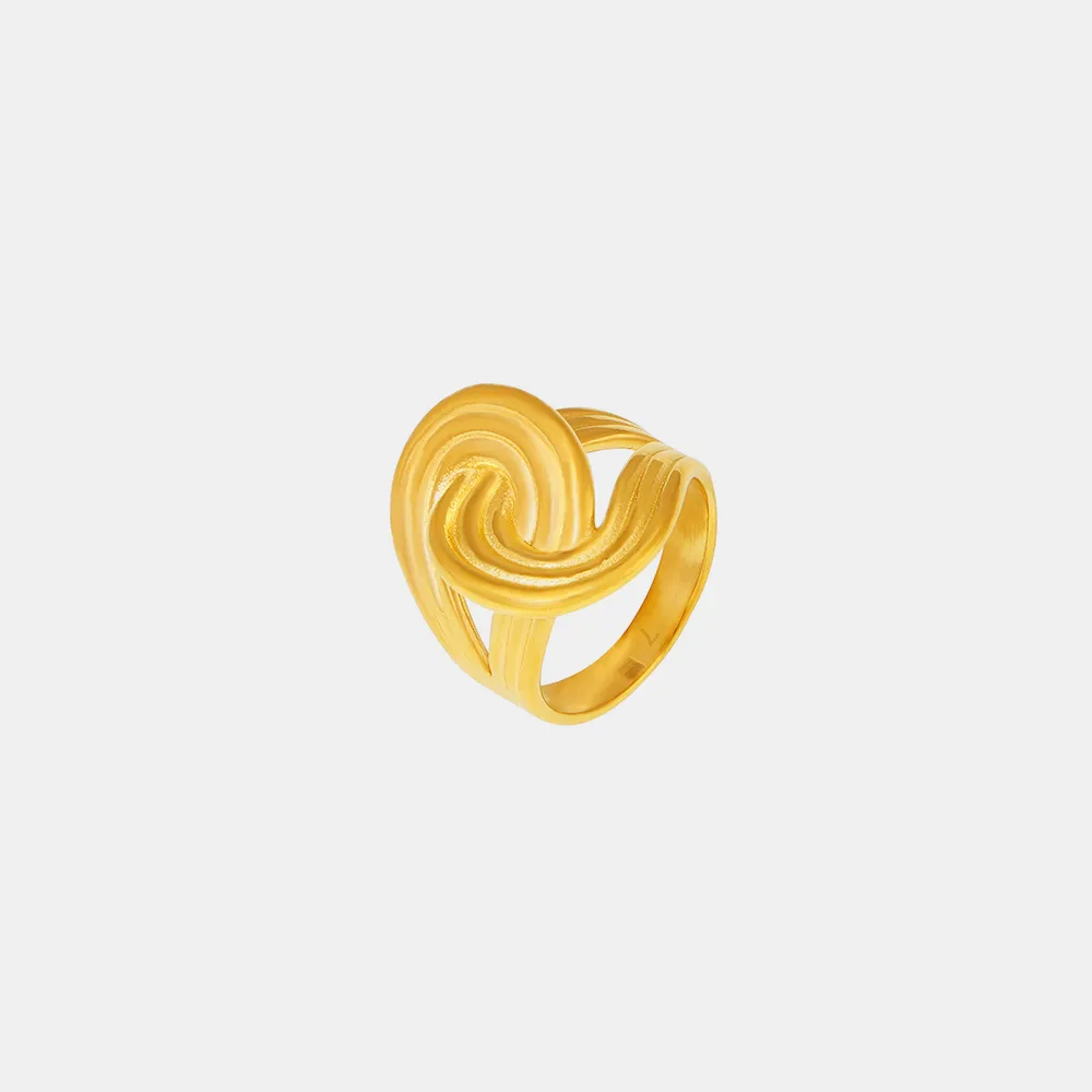 18K Gold-Plated Twisted Ring, image 4