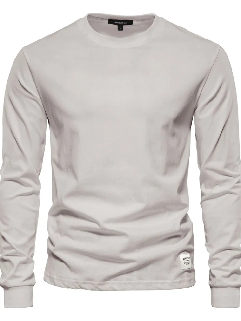 Men's Full Size Round Neck Long Sleeve T-Shirt Plus Size, image 7