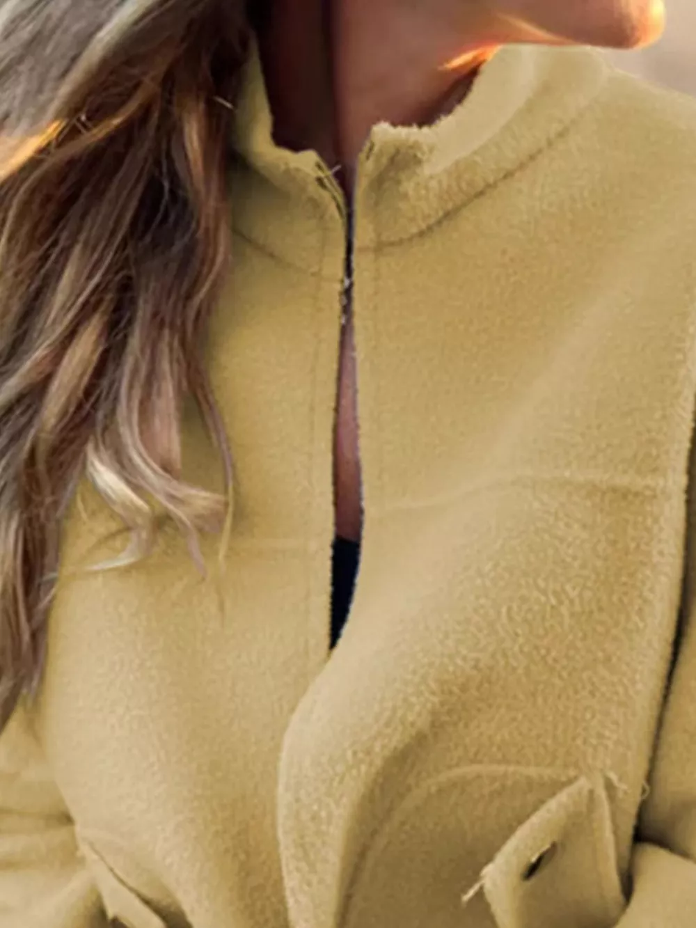 Full Size Textured Knit Zip Up Outerwear Plus Size, image 29