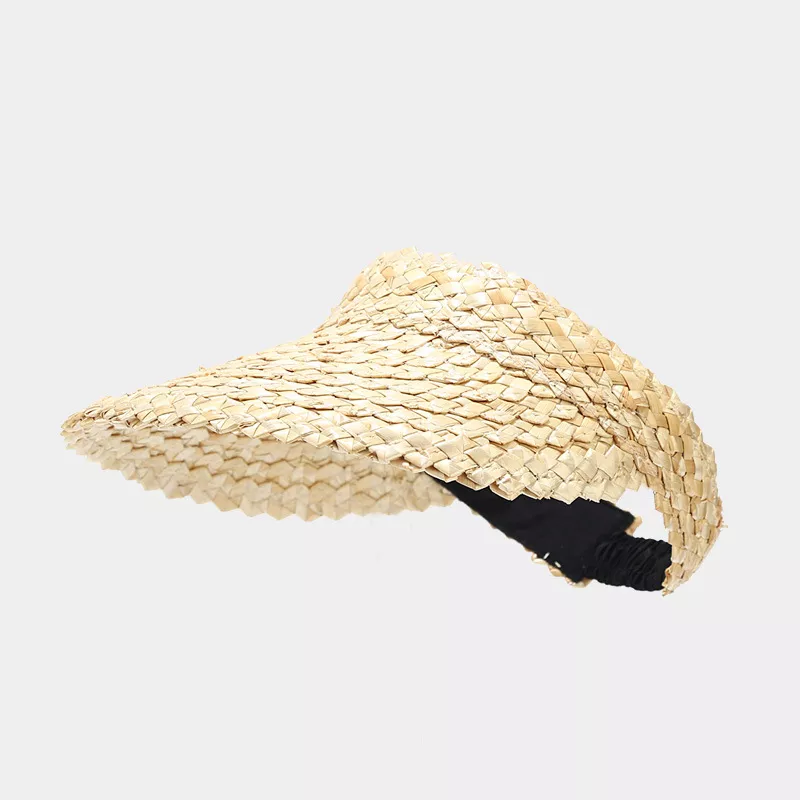 Woven Straw Sun Visor Hat, image 2