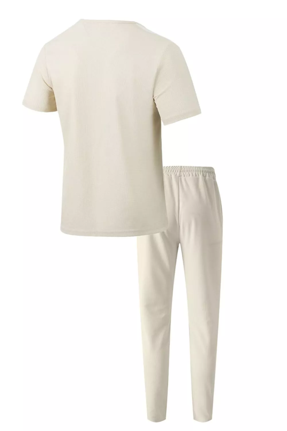 Men's Full Size Lace-Up Front Top and Pants Casual Set Plus Size, image 6