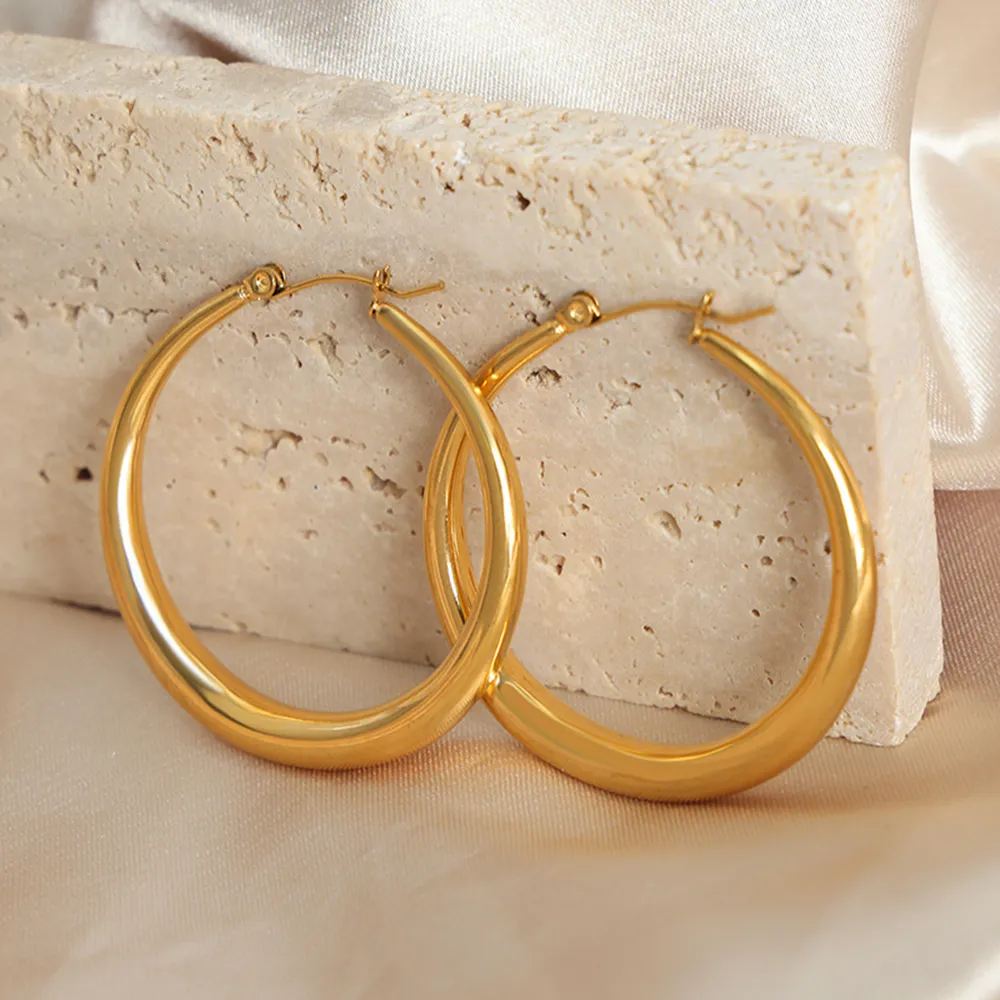18K Gold-Plated Hoop Earrings, image 7