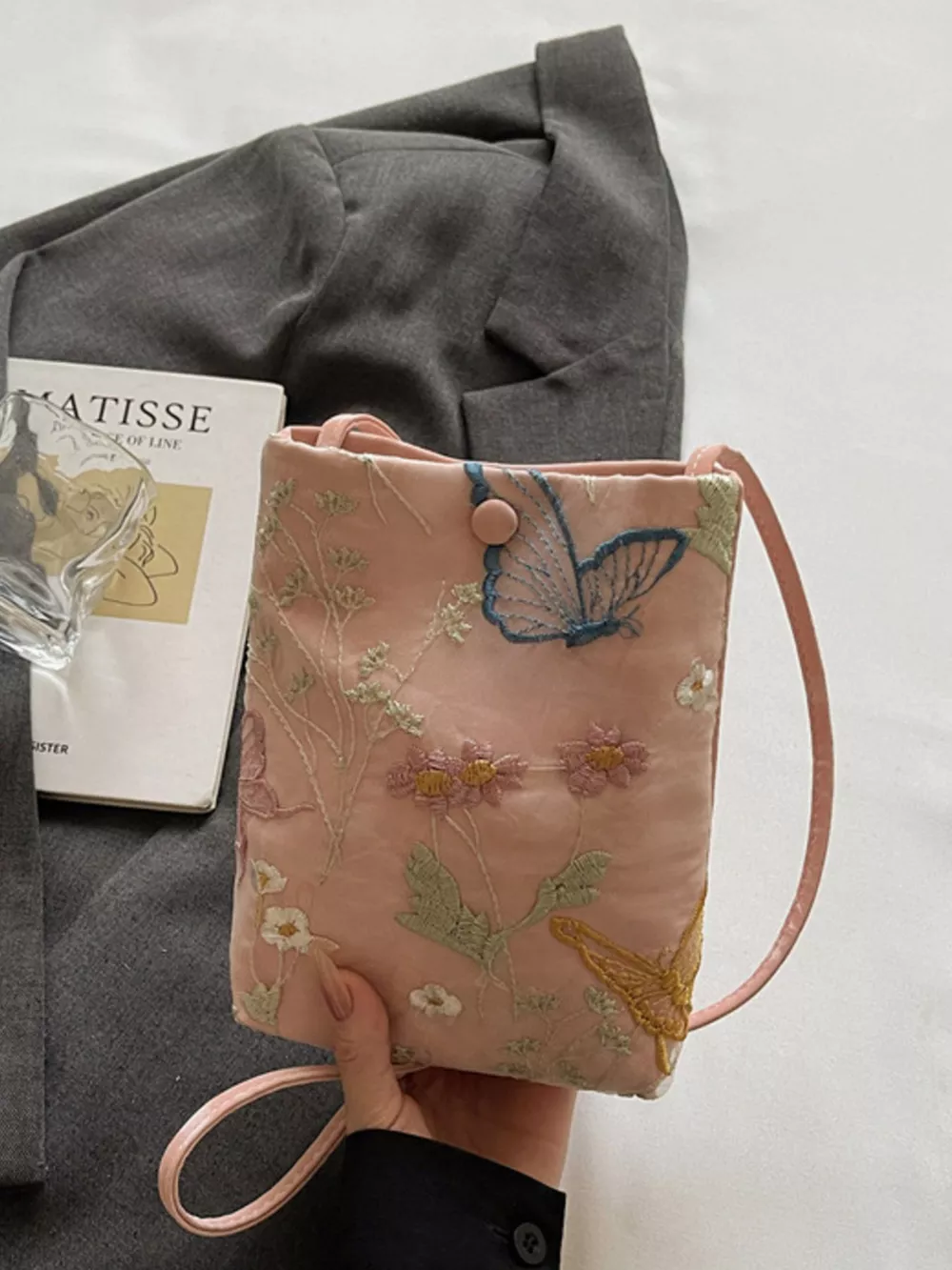 Embroidered Lightweight Crossbody Bag, image 8