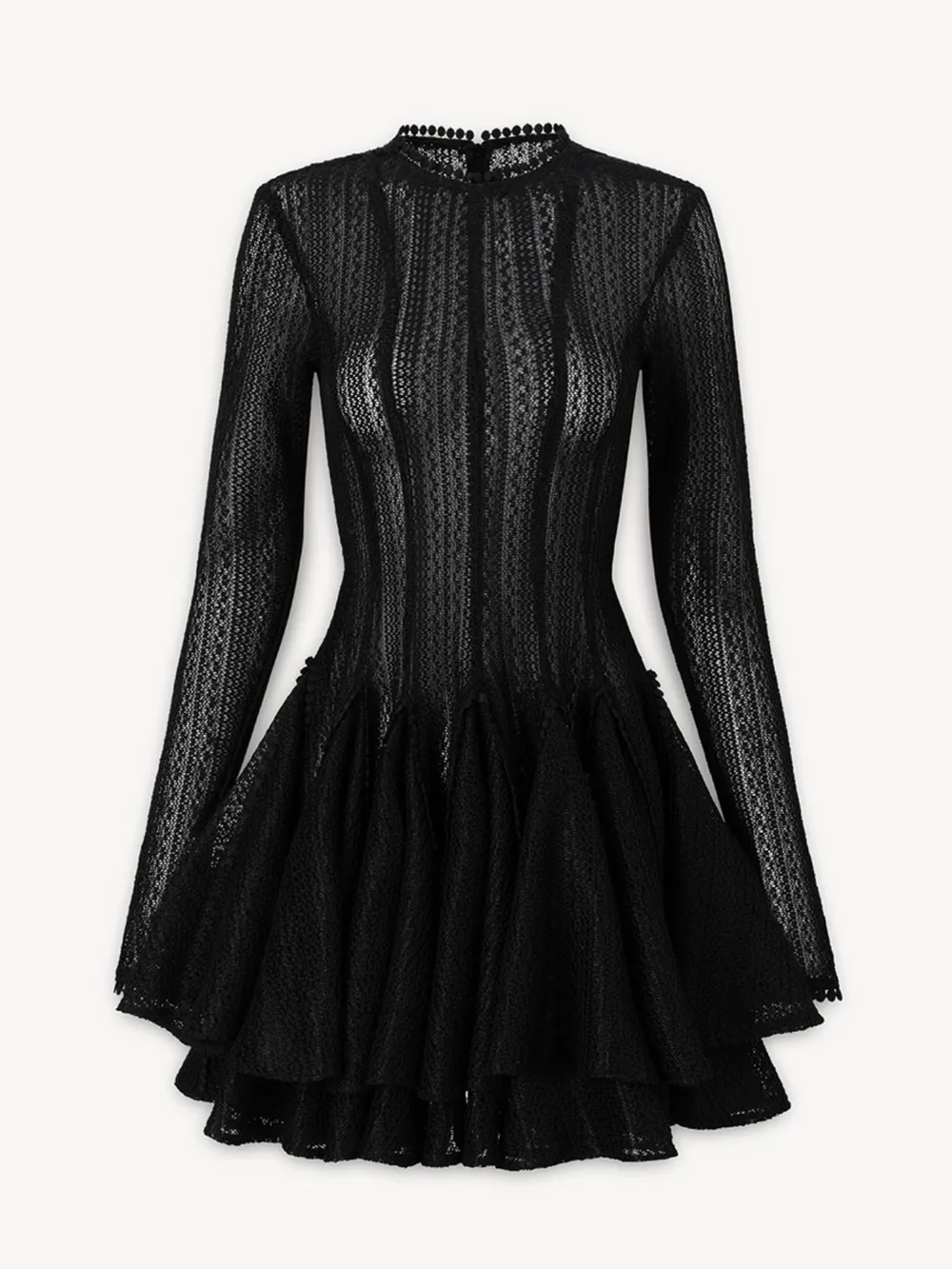 Layered Round Neck Long Sleeve Dress, image 16