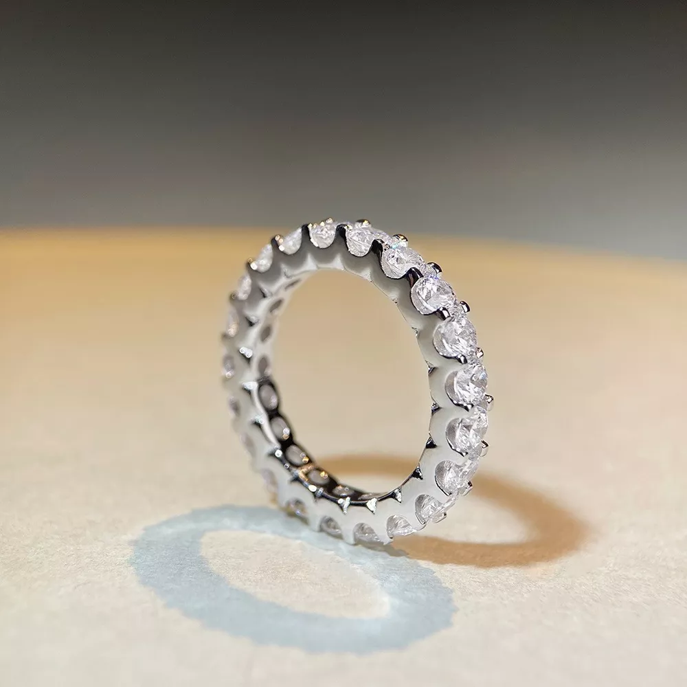 925 Sterling Silver Moissanite Ring, image 2