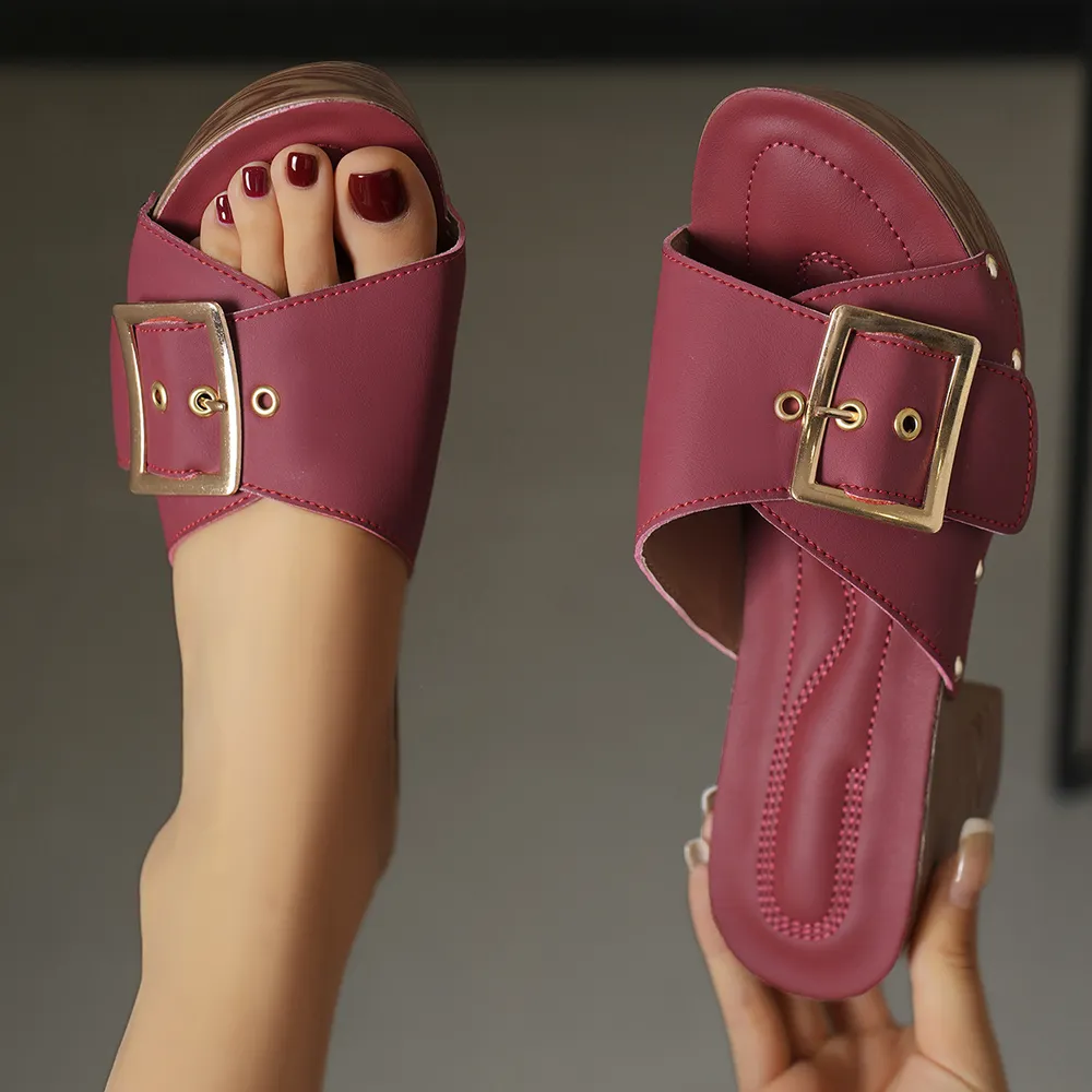 Platform Block Heel Buckle Sandals, image 3