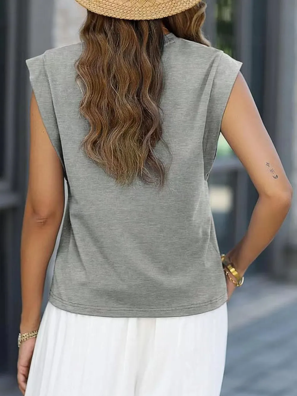 Round Neck Cap Sleeve T-Shirt, image 20